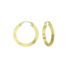14k Yellow Gold 30mm Round Hoop Earrings
