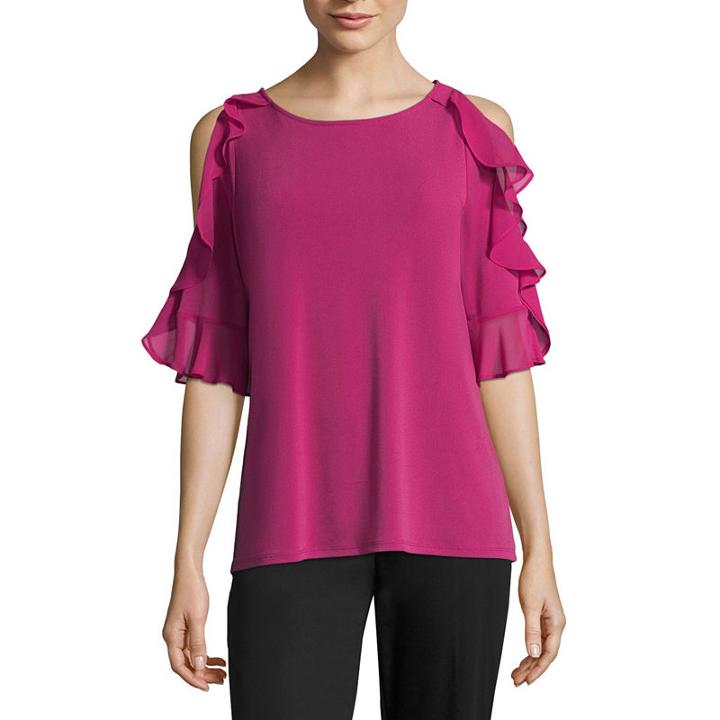 Worthington Relaxed Ruffle Top - Tall