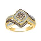 1/2 Ct. T.w. White And Champagne Diamond Ring