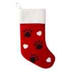 North Pole Trading Co. Paw Print Christmas Stocking