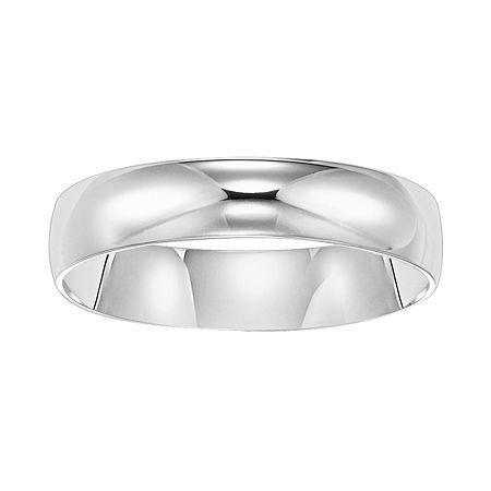 Mens White Gold Ring, 5mm 10k