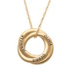 Personalized Womens 14k Gold Over Silver Knot Pendant Necklace