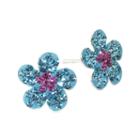 Silver Treasures Flower Stud Earrings