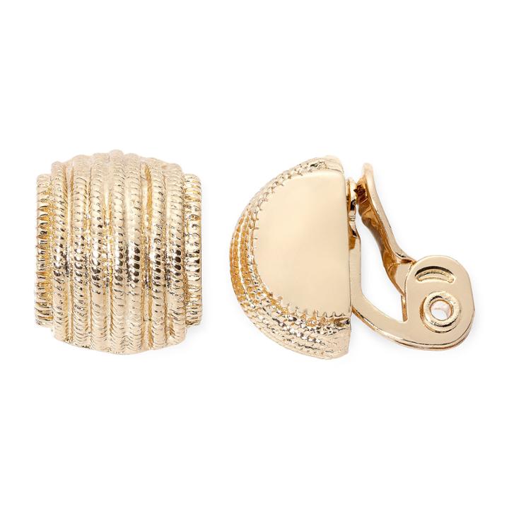 Monet Gold-tone Clip-on Earrings