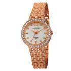Akribos Xxiv Womens Rose Goldtone Strap Watch-a-757rg