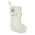 North Pole Trading Co. 17 Inch Snowflake With Faux Fur Christmas Stocking
