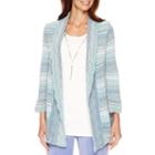 Alfred Dunner Aurora Borealis 3/4-sleeve Layered Sweater