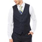 Jf J. Ferrar Navy Varigated Suit Vest - Slim Fit