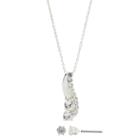 Sparkle Allure Womens 2-pc. Clear Cubic Zirconia Brass Jewelry Set
