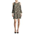 Luxology Long Sleeve Embroidered Floral Shift Dress