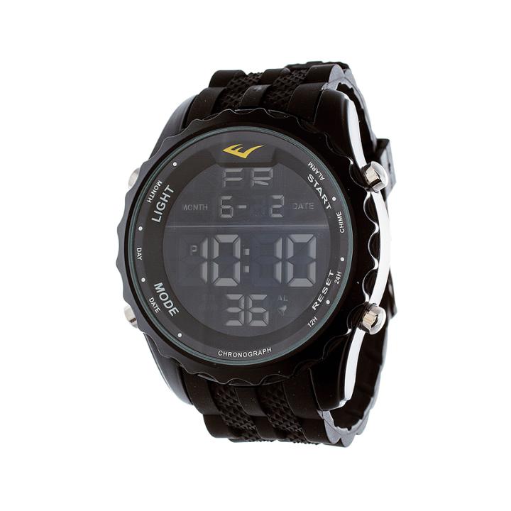 Everlast Black Rubber Digital Watch