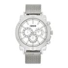 Izod Mens Silver Tone Strap Watch-izo5079jc