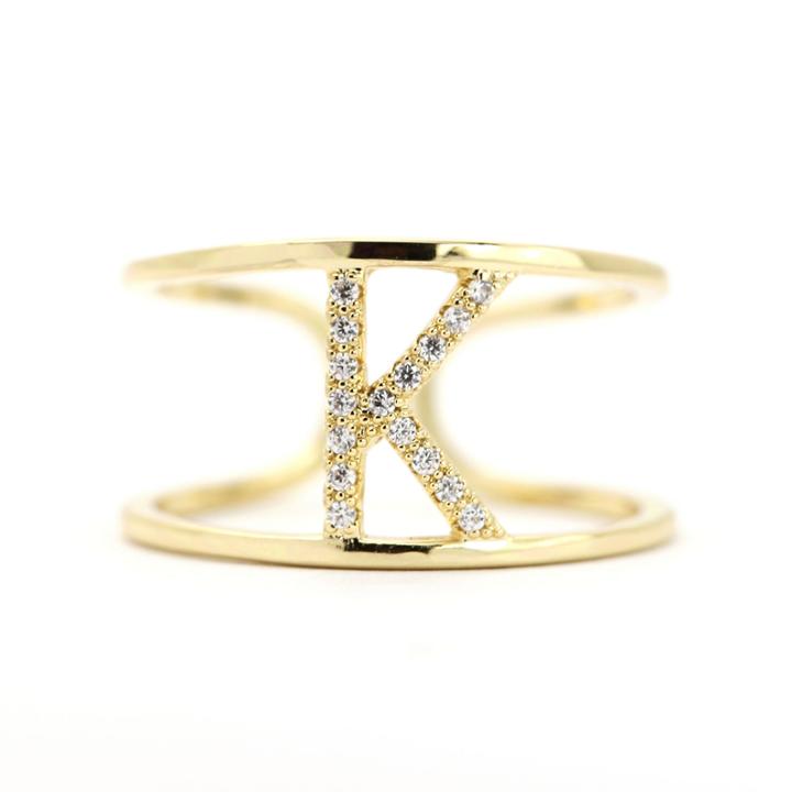 Sparkle Allure Adjustable Cocktail K Ring