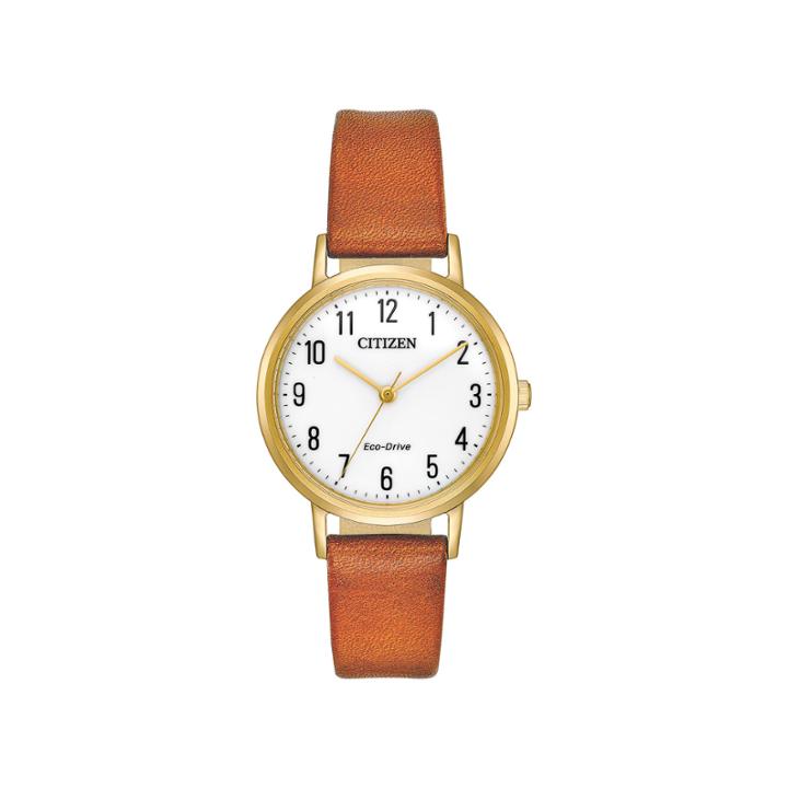 Citizen Womens Brown Strap Watch-em0572-05a