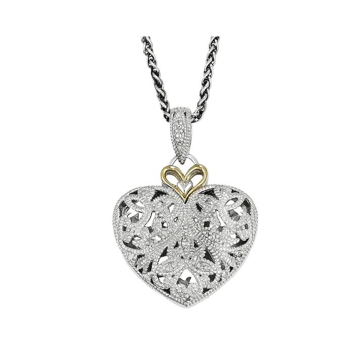 Shey Couture 1/10 Ct. T.w. Diamond Sterling Silver Vintage Necklace