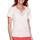 Sag Harbor Bahama Mama Short-sleeve Embroidery Top