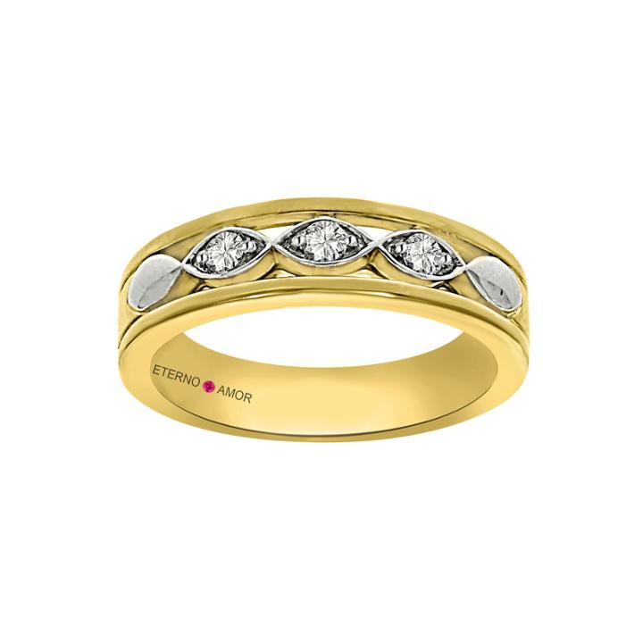 Eterno Amor Womens 1/5 Ct. T.w. Diamond 14k Gold Band