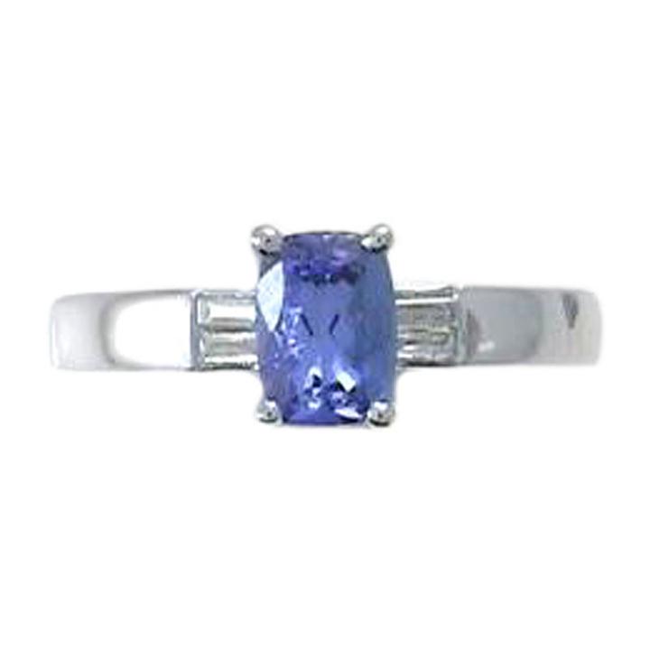 Womens 1/5 Ct. T.w. Genuine Tanzanite Blue Sterling Silver Cocktail Ring