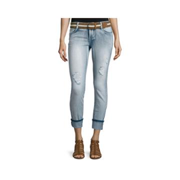 Vanilla Star Belted Cropped Jeans