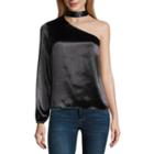 Project Runway Long Sleeve Knit Blouse-plus