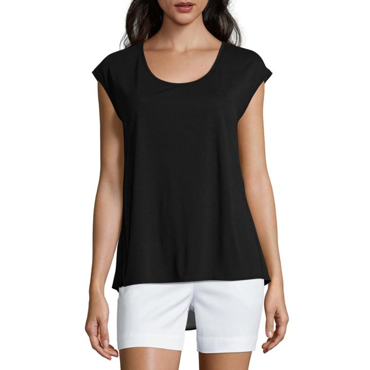 Liz Claiborne Extended-shoulder Butterfly Tee