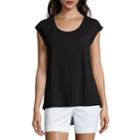 Liz Claiborne Extended-shoulder Butterfly Tee