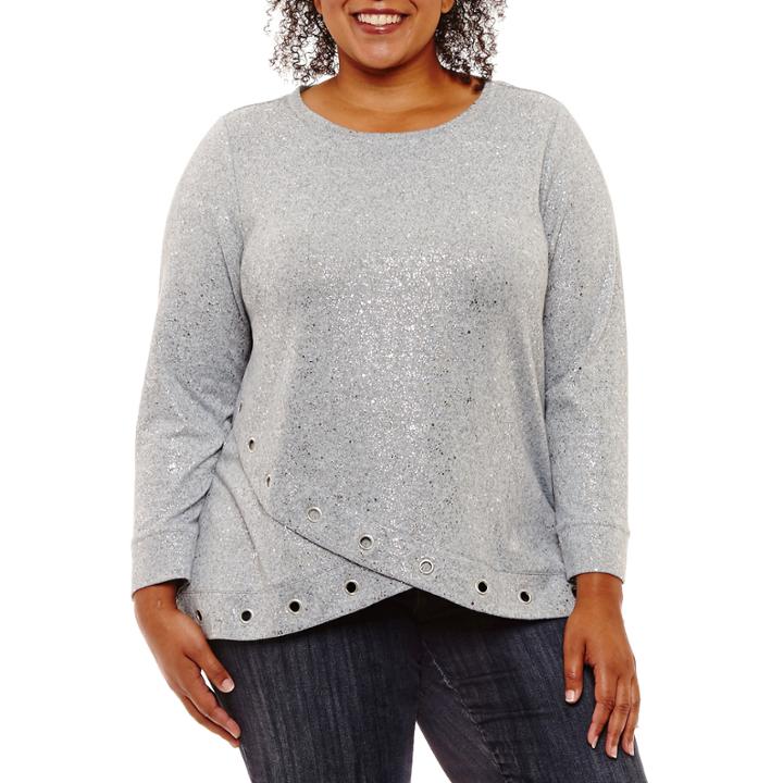 Lark Lane Icing On The Cake Foil Print Tunic- Plus