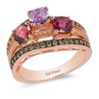 Levian Corp Le Vian Womens 3/8 Ct. T.w. Color Enhanced Purple Amethyst 14k Gold Cocktail Ring