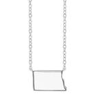 Footnotes Sterling Silver North Dakota State Necklace