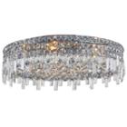 Cascade Collection 9 Light 7.5 Extra Large Chromefinish And Clear Crystal Flush Mount Ceiling Light