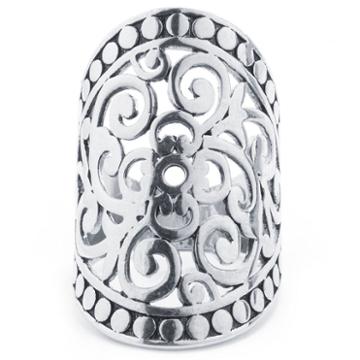 Sparkle Allure Sparkle Allure Womens Silver Over Brass Cocktail Ring