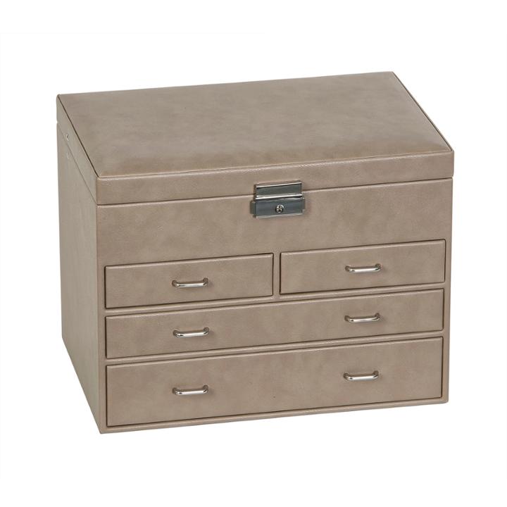 Mele & Co. Jewelry Box In Sand Faux Leather