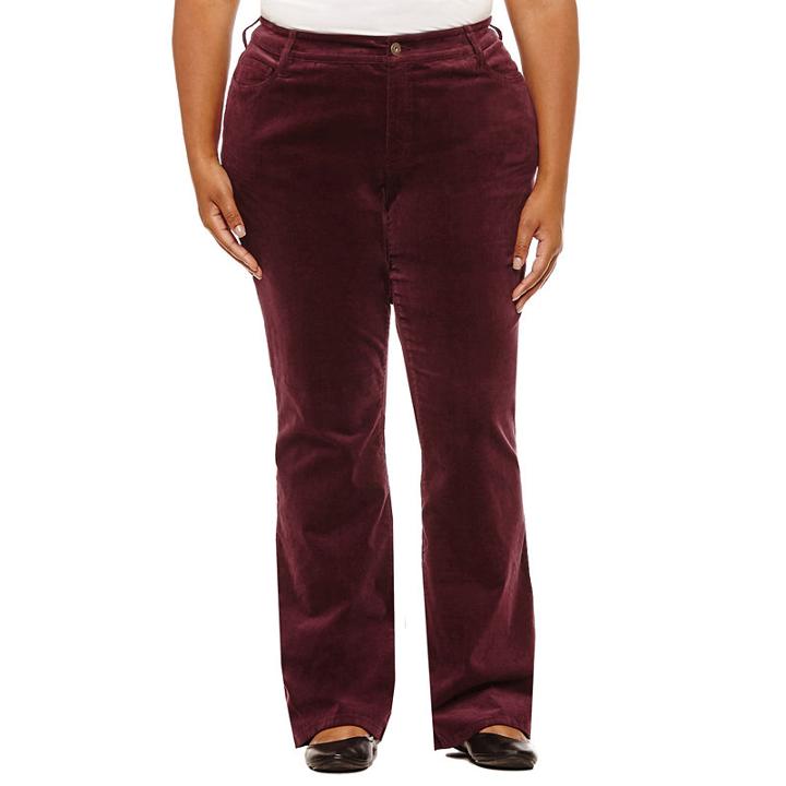 St. John's Bay Bootcut Corduroy Pant - Plus (32.5/30.5 Short)