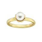 Personally Stackable 18k Gold-plated Sterling Silver Cultured Pearl Ring