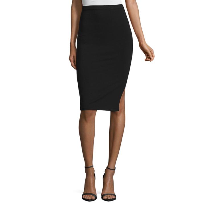 Decree Side Slit Bodycon Skirt - Juniors