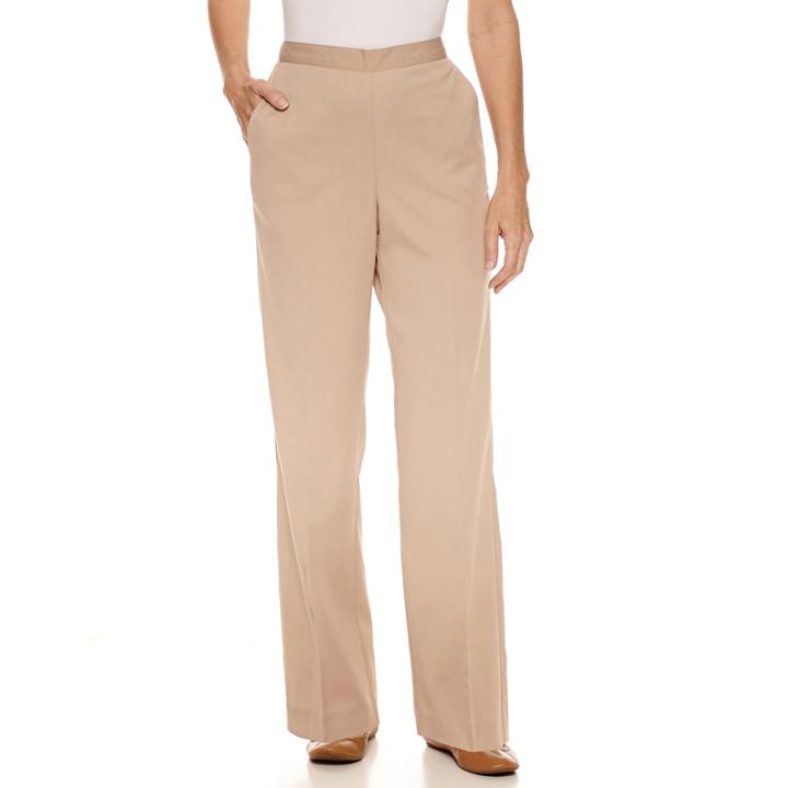 Alfred Dunner Just Peachy Woven Flat Front Pants
