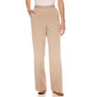 Alfred Dunner Just Peachy Woven Flat Front Pants