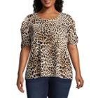 Worthington Elbow Tuck Sleeve Blouse - Plus
