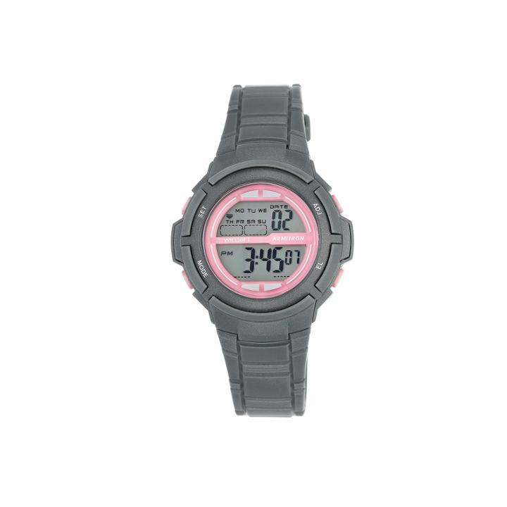 Armitron Womens Gray And Pink Strap Watch