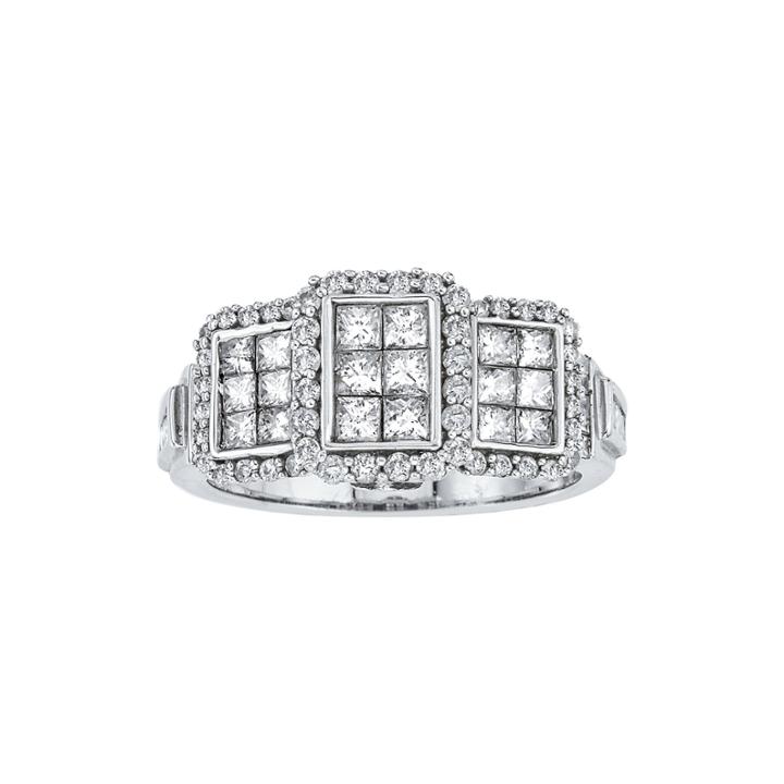 Limited Quantities 1 3/8 Ct. T.w. Diamond 14k White Gold Ring