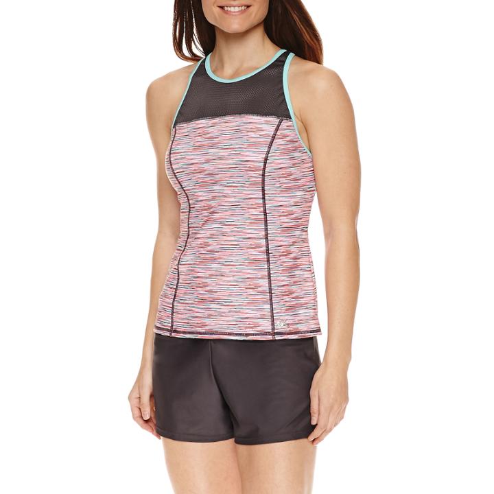 Zeroxposur Mesh High Neck Tankini