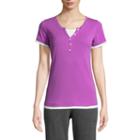 St. John's Bay Active Short Sleeve 2fer T-shirt