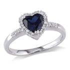 Womens 1/10 Ct. T.w. Lab Created Blue Sapphire 10k Gold Cocktail Ring