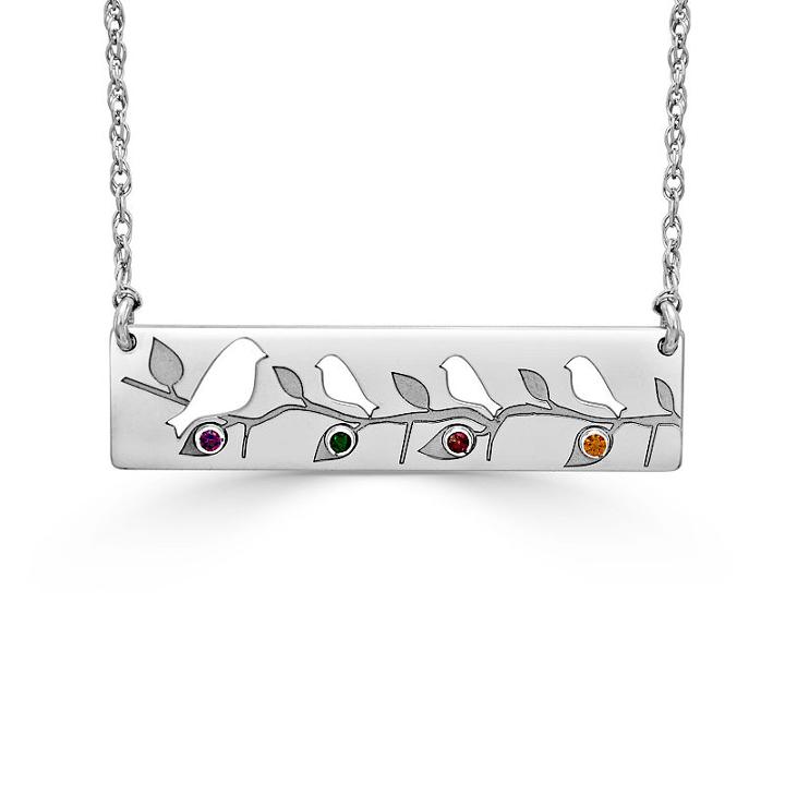 Womens Multi Color Stone 10k Gold Pendant Necklace