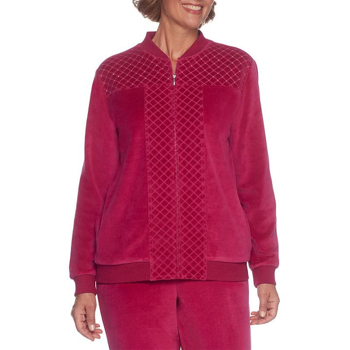Alfred Dunner Royal Jewels Velour Jacket