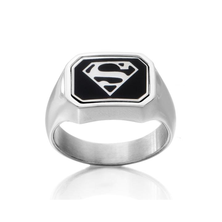 Dc Comics Stainless Steel Dad/superman Reversible Ring
