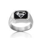Dc Comics Stainless Steel Dad/superman Reversible Ring