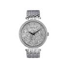Caravelle New York Womens White Round Dial & Silver-tone Bracelet Watch 43l160