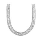 Sterling Silver Woven X-design Necklace