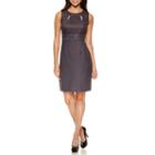 Chelsea Rose Sleeveless Buckle-front Double-split-neck Sheath Dress